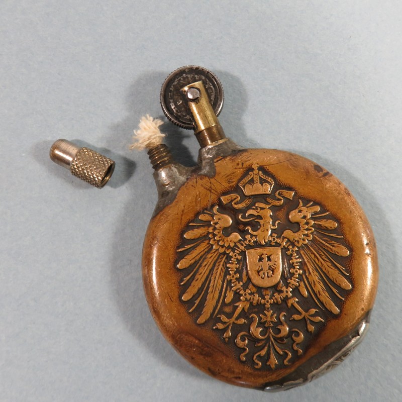 BRIQUET DE POILUS AIGLE PRUSSIEN ET CANON DE 75 ARTISANAT DE TRANCHEES GUERRE 1914 - 1918