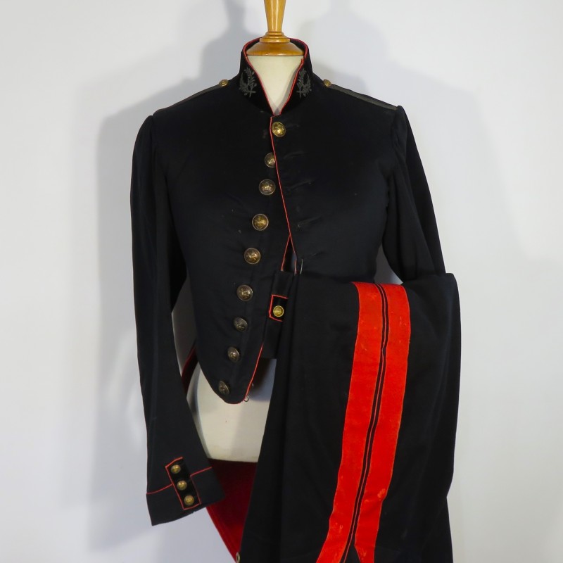 UNIFORME TENUE VESTE FRAC ET PANTALON DE L'ECOLE IMPERIALE POLYTECHNIQUE SECOND EMPIRE NAPOLEON III MODELE 1852