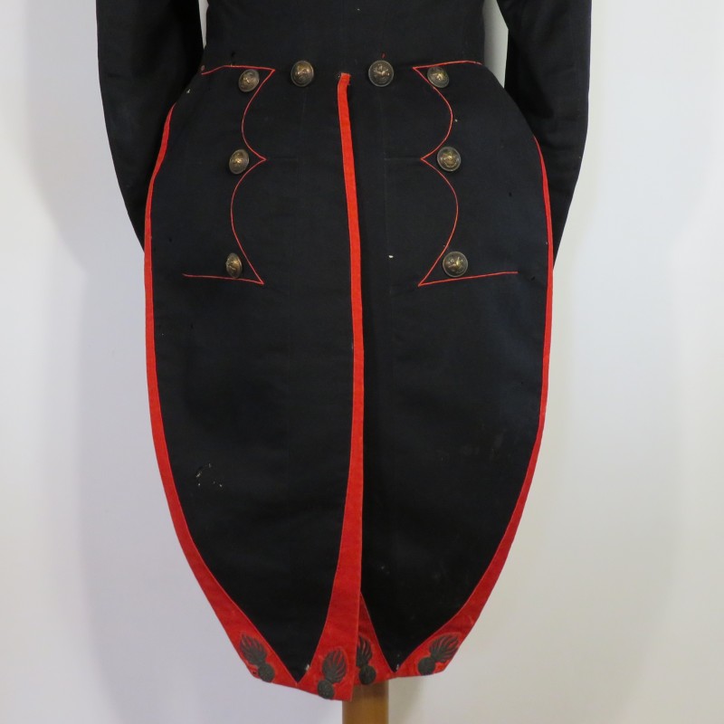 UNIFORME TENUE VESTE FRAC ET PANTALON DE L'ECOLE IMPERIALE POLYTECHNIQUE SECOND EMPIRE NAPOLEON III MODELE 1852