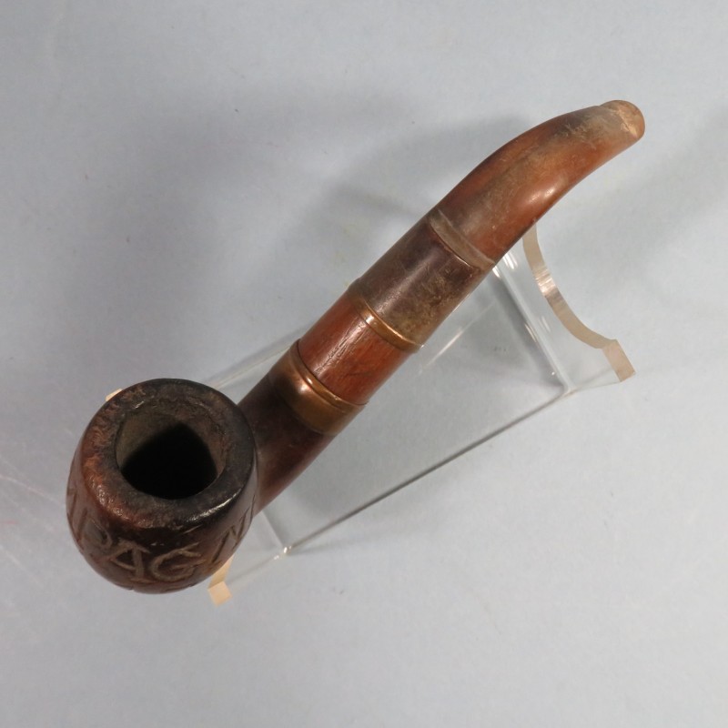 PIPE DE POILUS SCULPTEE CAMPAGNE 15-16+17-18 ARTISANAT DE TRANCHEES PREMIERE GUERRE TRANCH ART WW1 1914 1918