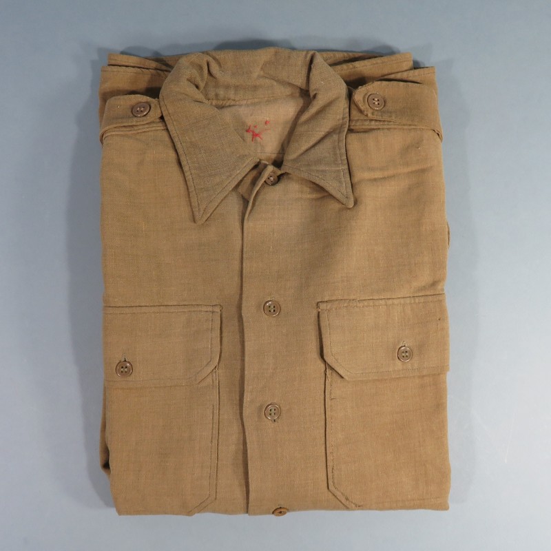 CHEMISE AMERICAINE US TROUPE MODELE 1937 FRANCISEES ARMEE DE LIBERATION 1944 1945 INDOCHINE