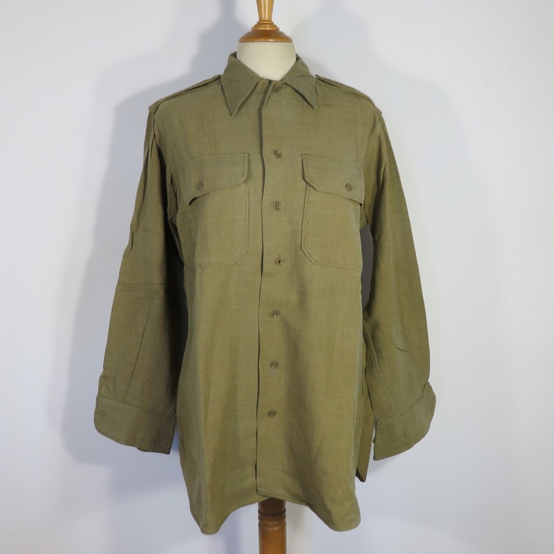 CHEMISE AMERICAINE US TROUPE MODELE 1937 FRANCISEES ARMEE DE LIBERATION 1944 1945 INDOCHINE