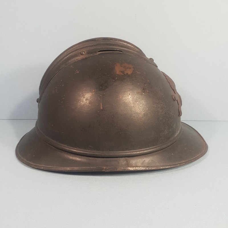 CASQUE ADRIAN MODELE 1915 ARTILLERIE COMPLET GUERRE 1914-1918 POILUS DE VERDUN JUS DE GRENIER