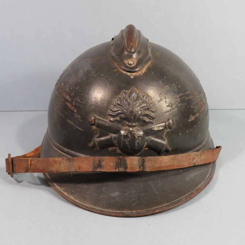 CASQUE ADRIAN MODELE 1915 ARTILLERIE COMPLET GUERRE 1914-1918 POILUS DES TRANCHEES COMPLET WW1 HELMET