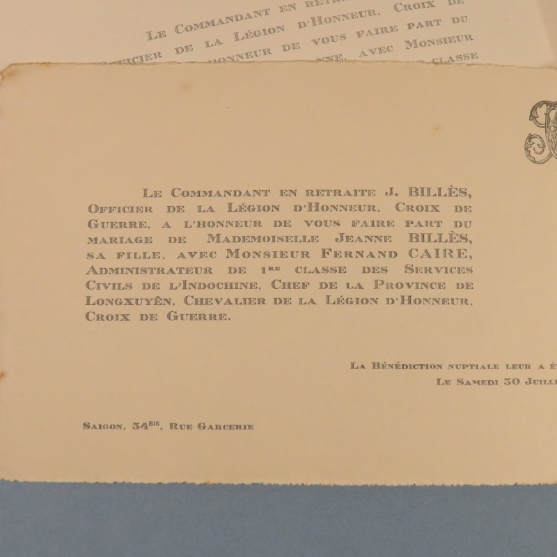 ARCHIVE PHOTOS ET PAPIERS DE L'ADMINISTRATEUR DES SERVICES CIVILS DE L'INDOCHINE FERNAND CAIRE 1927 LOUGXUYEN