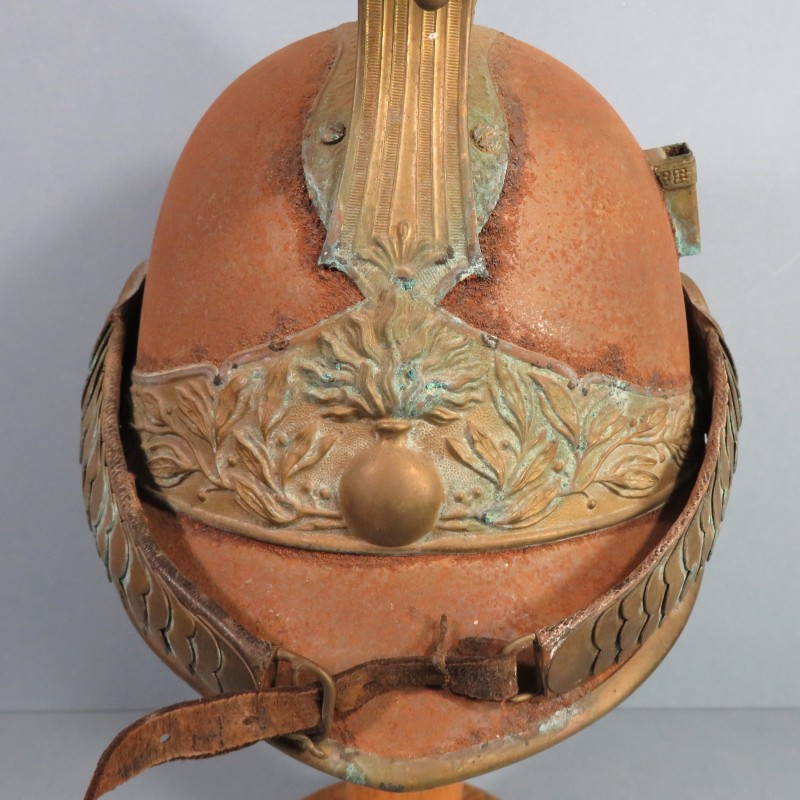 CASQUE DE DRAGON MODELE TROUPE 1874 CAVALERIE FRANCAISE EN L'ETAT JAMAIS DEMONTE JUGULAIRE ET INTERIEUR