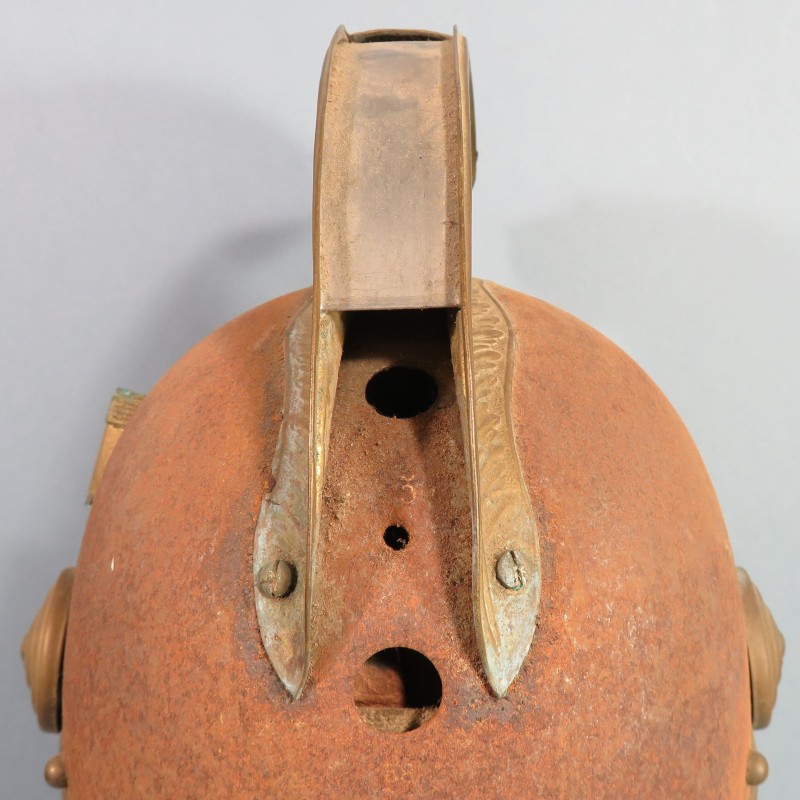 CASQUE DE DRAGON MODELE TROUPE 1874 CAVALERIE FRANCAISE EN L'ETAT JAMAIS DEMONTE JUGULAIRE ET INTERIEUR