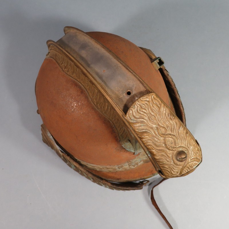 CASQUE DE DRAGON MODELE TROUPE 1874 CAVALERIE FRANCAISE EN L'ETAT JAMAIS DEMONTE JUGULAIRE ET INTERIEUR