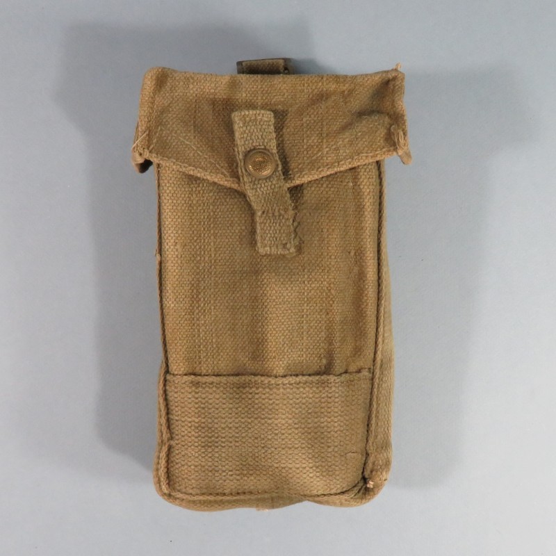 POUCH PORTE CHARGEURS WEB CARTOUCHIERE ANGLAIS 1937 FAB CANADA POUR TRANSPORT DE MUNITIONS DATE 1944