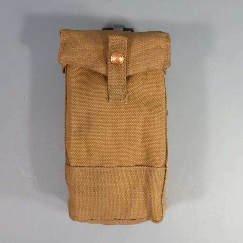 POUCH PORTE CHARGEURS WEB CARTOUCHIERE ANGLAIS 1937 DATE 1940 POUR TRANSPORT DE MUNITIONS STEN FM BREN GRENADES MILLS