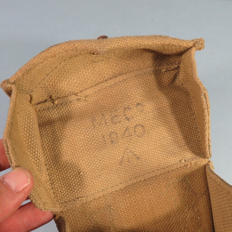 POUCH PORTE CHARGEURS WEB CARTOUCHIERE ANGLAIS 1937 DATE 1940 POUR TRANSPORT DE MUNITIONS STEN FM BREN GRENADES MILLS