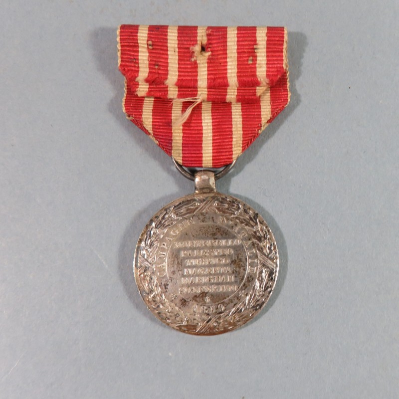 MEDAILLE DE LA CAMPAGNE D'ITALIE NAPOLEON III 1859 SECOND EMPIRE SIGNEE BARRE MAGENTA SOLFERINO