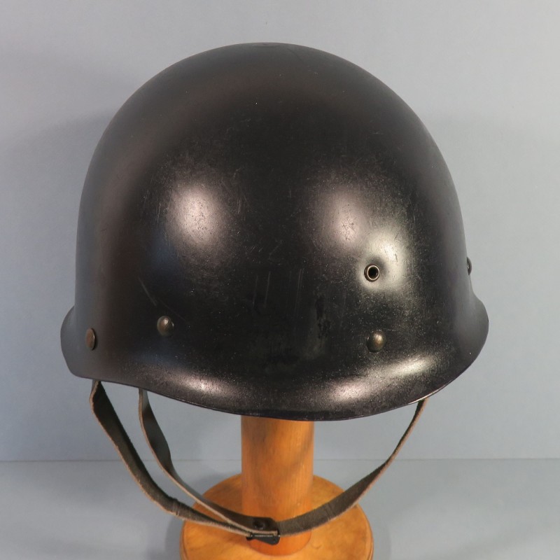 CASQUE DE GENDARMERIE MOBILE MODELE 1951/60 GENDARME LINER DATE 1955 COMPLET FRENCH GUARD HELMET