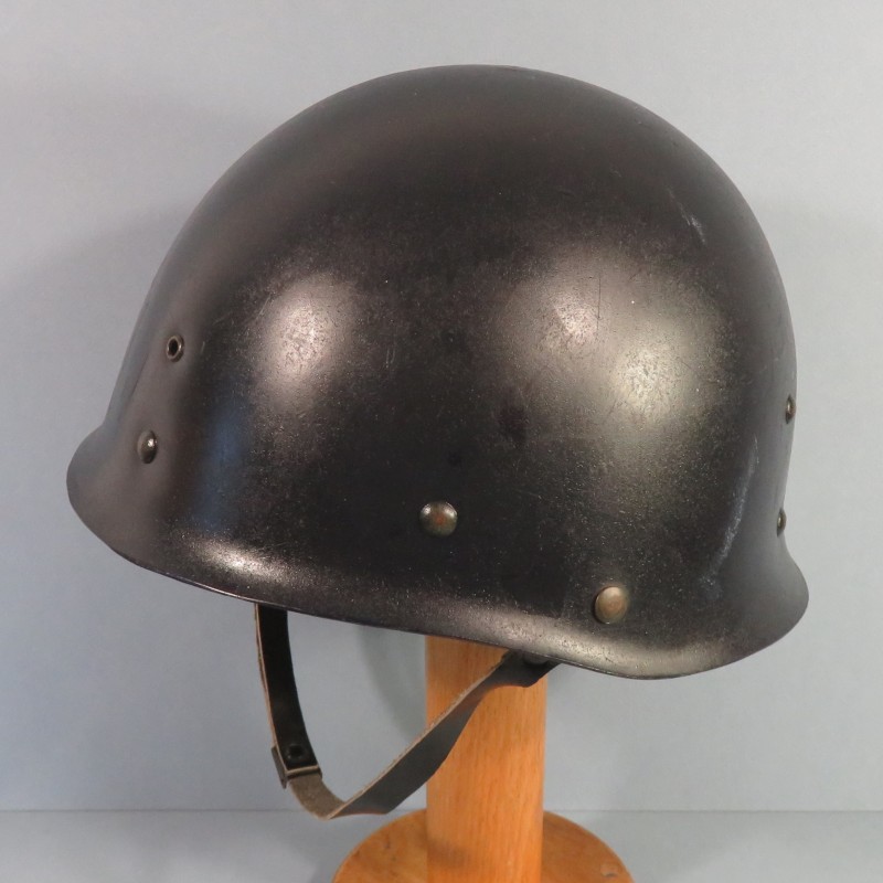 CASQUE DE GENDARMERIE MOBILE MODELE 1951/60 GENDARME LINER DATE 1955 COMPLET FRENCH GUARD HELMET