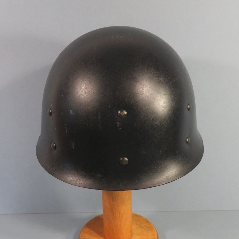 CASQUE DE GENDARMERIE MOBILE MODELE 1951/60 GENDARME LINER DATE 1955 COMPLET FRENCH GUARD HELMET