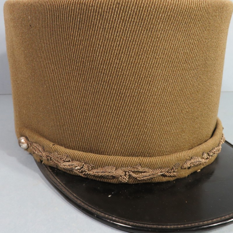 KEPI MODELE 1919 1931 DE GENERAL FABRICANT MARCEL VIDAL A ALGER SANS ETOILE BOUTONS ET JUGULAIRE ARGENT