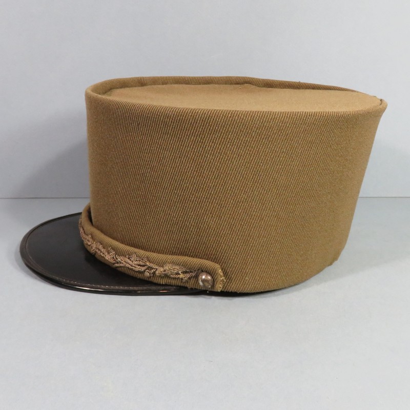 KEPI MODELE 1919 1931 DE GENERAL FABRICANT MARCEL VIDAL A ALGER SANS ETOILE BOUTONS ET JUGULAIRE ARGENT