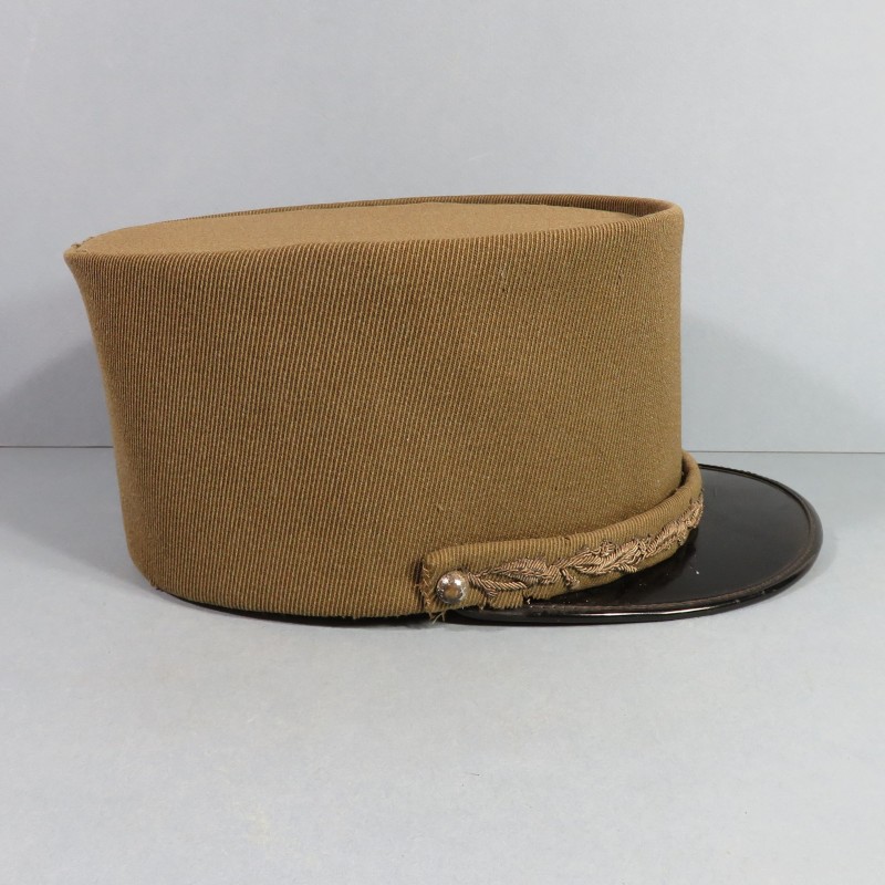 KEPI MODELE 1919 1931 DE GENERAL FABRICANT MARCEL VIDAL A ALGER SANS ETOILE BOUTONS ET JUGULAIRE ARGENT