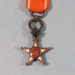 MAROC REDUCTION DE LA MEDAILLE DE CHEVALIER DE L'ORDRE DU OUISSAM ALAOUITE WISSAM ORDER OF MOROCCO KNIGHT MEDAL