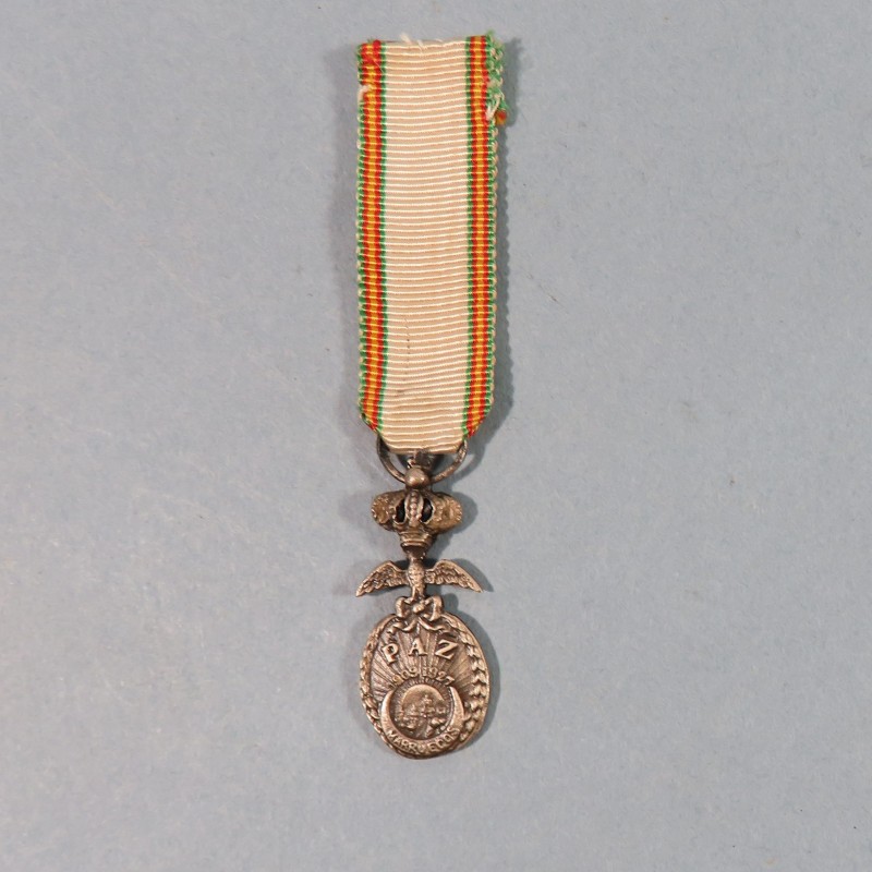 ESPAGNE MAROC REDUCTION DE LA MEDAILLE DE LA PAZ 1909 1927 LA PAIX AU MAROC GUERRE DU RIF MARRUECOS MINIATURE MEDAL