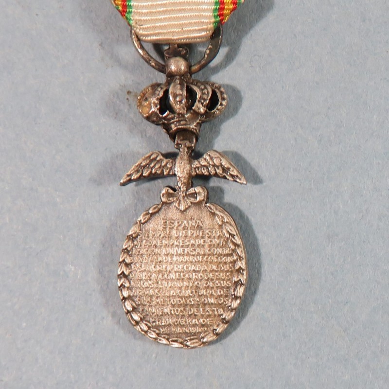 ESPAGNE MAROC REDUCTION DE LA MEDAILLE DE LA PAZ 1909 1927 LA PAIX AU MAROC GUERRE DU RIF MARRUECOS MINIATURE MEDAL