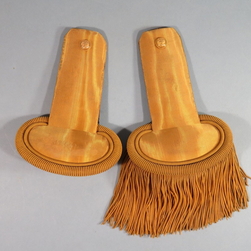 EPAULETTES D'OFFICIERS LIEUTENANT INFANTERIE COLONIALE EN BOITE TROISIEME REPUBLIQUE ET TENUE 1931