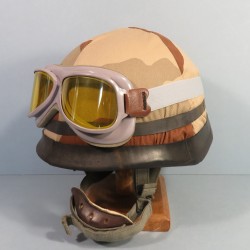 CASQUE F1 CAMOUFLE OPERATION DAGUET GUERRE DU GOLF 1990 - 1991 COUVRE CASQUE ET LUNETTES BOLLE LEGION ETRANGERE DATES 1989