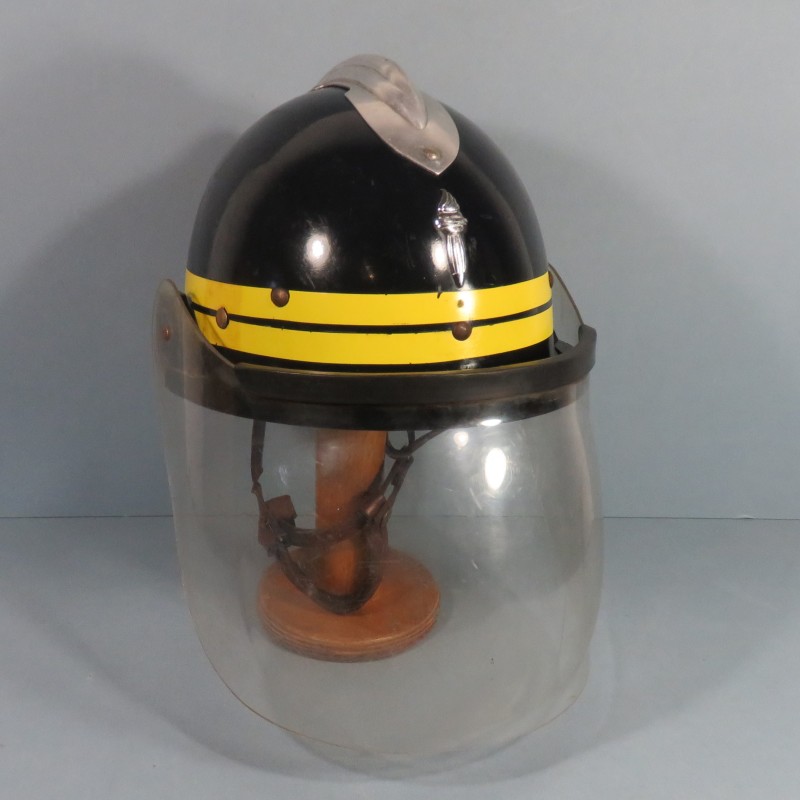 CASQUE FRANCAIS DE CRS POLICE NATIONAL MODELE 1954 UTILISE JUSQUE DANS LES ANNEES 1990 AVEC SA VISIERE