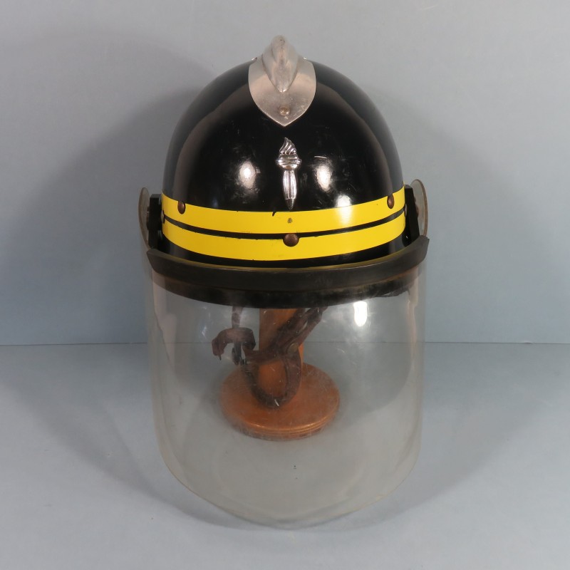 CASQUE FRANCAIS DE CRS POLICE NATIONAL MODELE 1954 UTILISE JUSQUE DANS LES ANNEES 1990 AVEC SA VISIERE