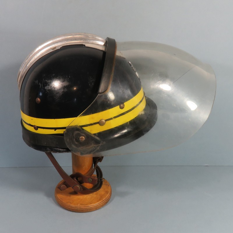 CASQUE FRANCAIS DE CRS POLICE NATIONAL MODELE 1954 UTILISE JUSQUE DANS LES ANNEES 1990 AVEC SA VISIERE