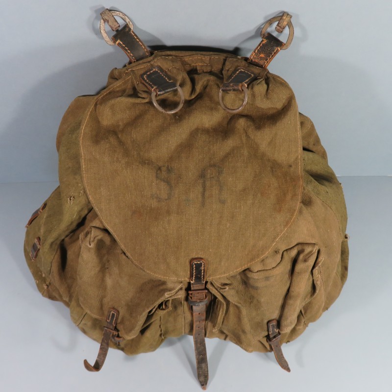 GRAND SAC A DOS ALLEMAND COMBATS WEHRMACHT COULEUR MODELE 1931 FABRICATION MARQUEE RBNR GERMAN BACKPACK WW2