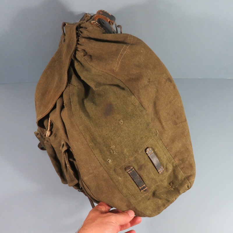 GRAND SAC A DOS ALLEMAND COMBATS WEHRMACHT COULEUR MODELE 1931 FABRICATION MARQUEE RBNR GERMAN BACKPACK WW2