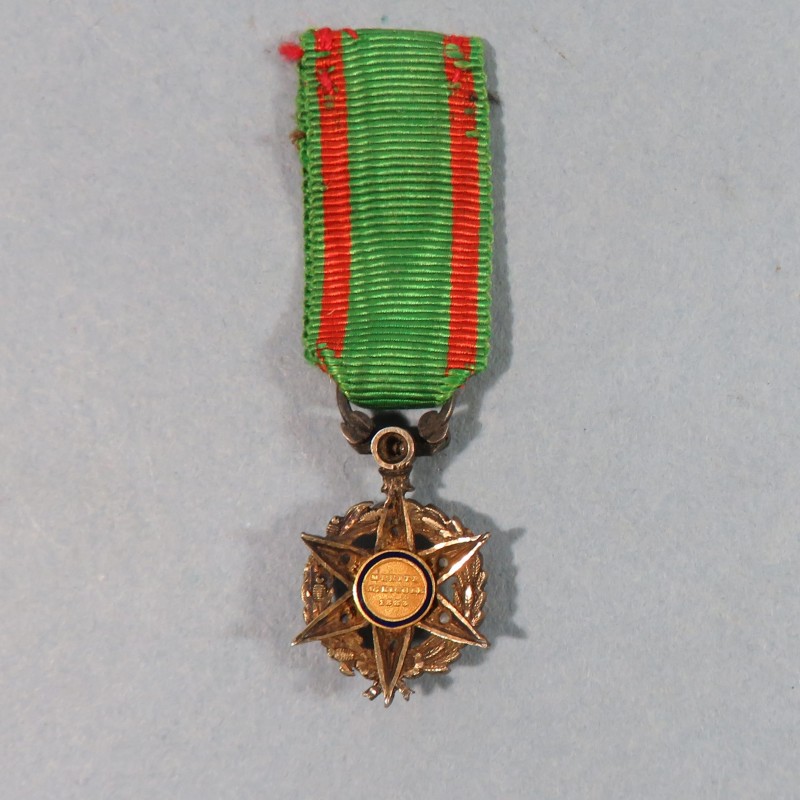 FRANCE REDUCTION DE LA MEDAILLE DE CHEVALIER DE L'ORDRE DU MERITE AGRICOLE FRANCAIS 1883 MINIATURE AVEC BRILLANTS