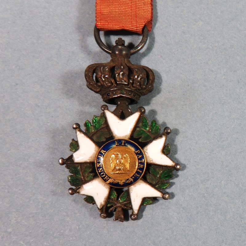 REDUCTION DE LA MEDAILLE DE CHEVALIER DE L'ORDRE DE LA LEGION D'HONNEUR NAPOLEON III SECOND EMPIRE 1852 1870