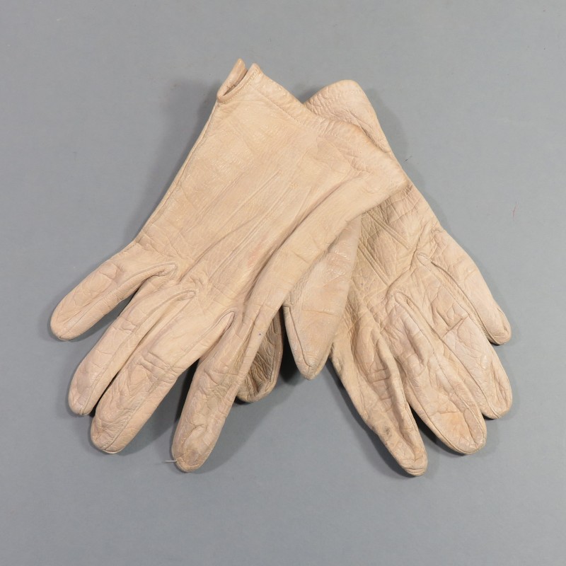 PAIRE DE GANTS EN CUIR BLANC REGLEMENTAIRE TENUE DE SORTIE MILITAIRE GARDE AU DRAPEAU TAILLE 9