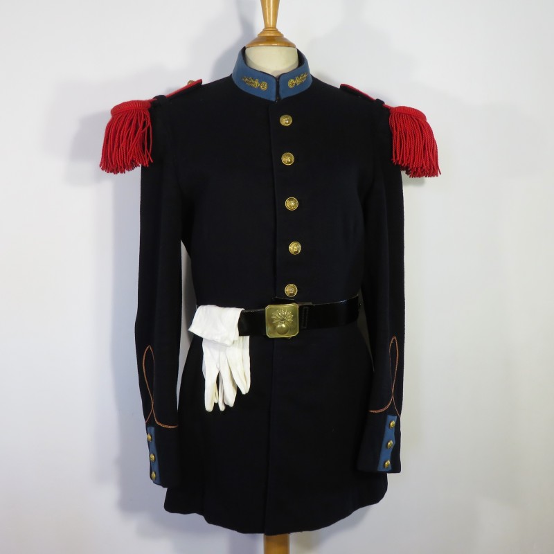 UNIFORME TENUE ELEVE OFFICIER ESM ECOLE SPECIALE MILITAIRE ST CYR ECOLE MILITAIRE CASOAR + VESTE + PANTALON + CEINTURON + GANTS