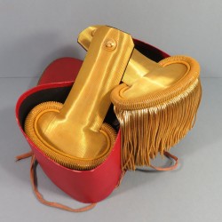 EPAULETTES D'OFFICIERS LIEUTENANT INFANTERIE COLONIALE EN BOITE TROISIEME REPUBLIQUE ET TENUE 1931