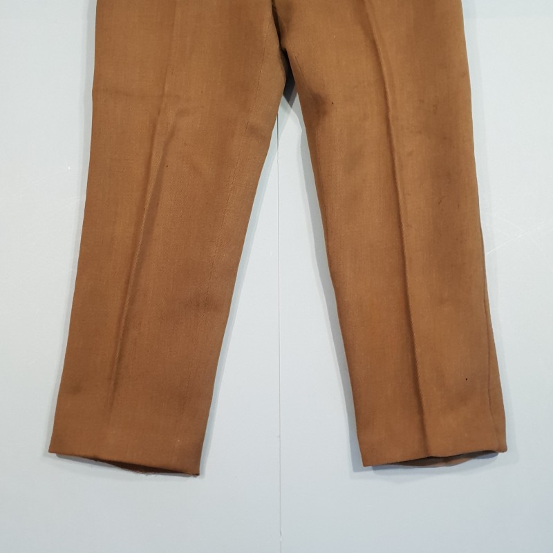 PANTALON SOUS OFFICIERS OU ADJUDANTS MODELE 1921 POUR UNIFORME 1929 OU 1939 SOUTACHE MARRON