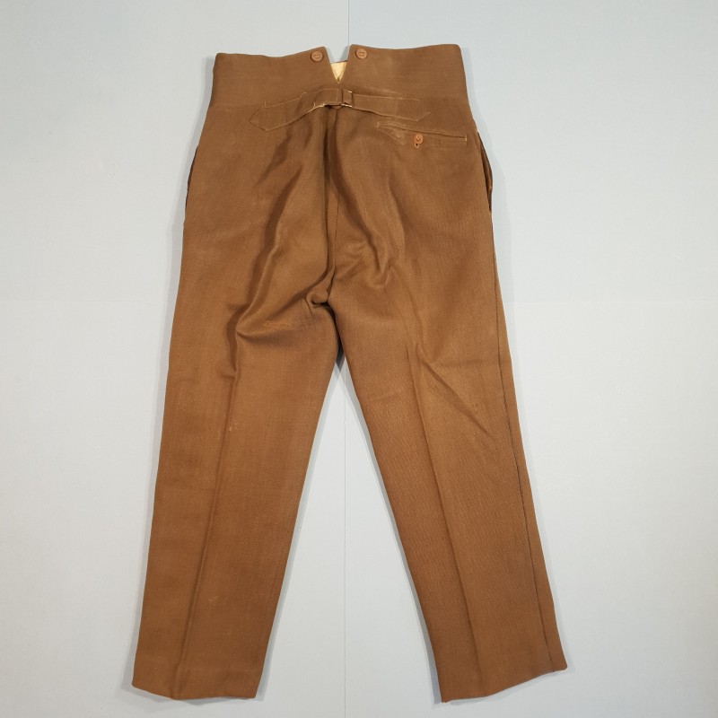 PANTALON SOUS OFFICIERS OU ADJUDANTS MODELE 1921 POUR UNIFORME 1929 OU 1939 SOUTACHE MARRON