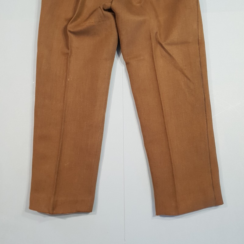 PANTALON SOUS OFFICIERS OU ADJUDANTS MODELE 1921 POUR UNIFORME 1929 OU 1939 SOUTACHE MARRON