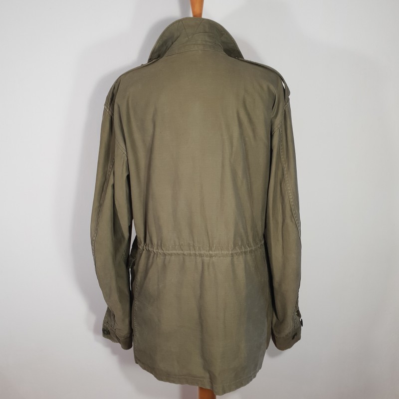 USA VESTE BLOUSON M-43 OU MODELE 1943 JACKET FIELD AVEC ATTENTES POUR INSIGNES ET PLACARD FRANCAIS INDOCHINE ALGERIE