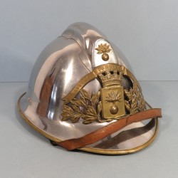 CASQUE DE SAPEUR POMPIER DE LA VILLE DE FELDKIRCH EN ALSACE SAPEURS-POMPIERS MODELE 1933