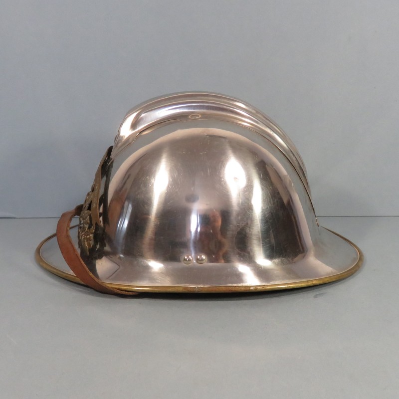 CASQUE DE SAPEUR POMPIER DE LA VILLE DE FELDKIRCH EN ALSACE SAPEURS-POMPIERS MODELE 1933