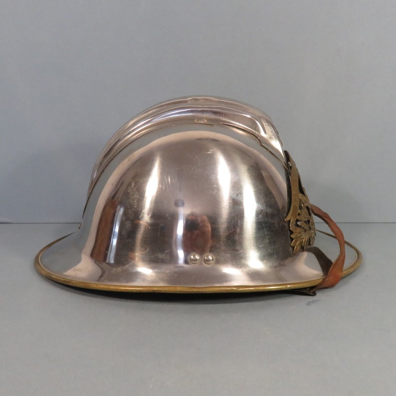 CASQUE DE SAPEUR POMPIER DE LA VILLE DE FELDKIRCH EN ALSACE SAPEURS-POMPIERS MODELE 1933