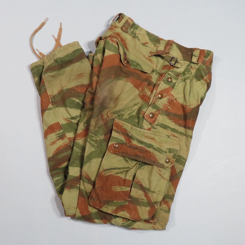 PANTALON DE TREILLI CAMOUFLE MODELE 1947-56 PARACHUTISTES ALGERIE LEGION ETRANGERE TAP PETITE TAILLE