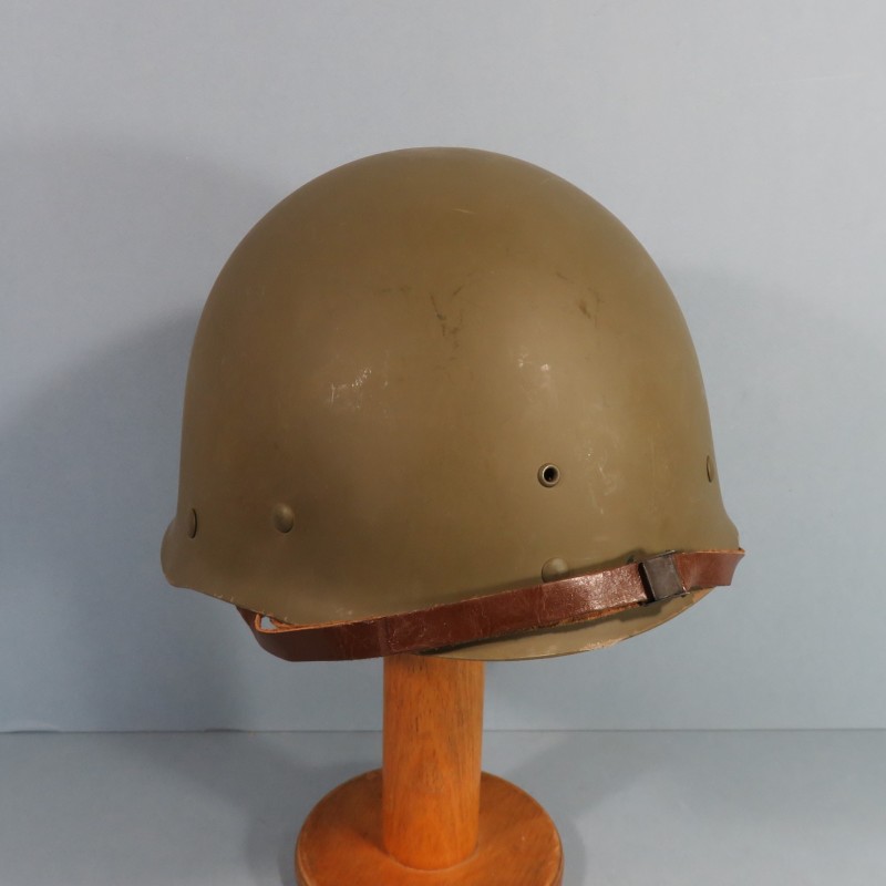 CASQUE FRANCAIS MODELE 1951 AVEC CAMOUFLAGE SALADE MARQUAGE LOURD M.MA.OU 1952 ET LINER FRANCK 1952