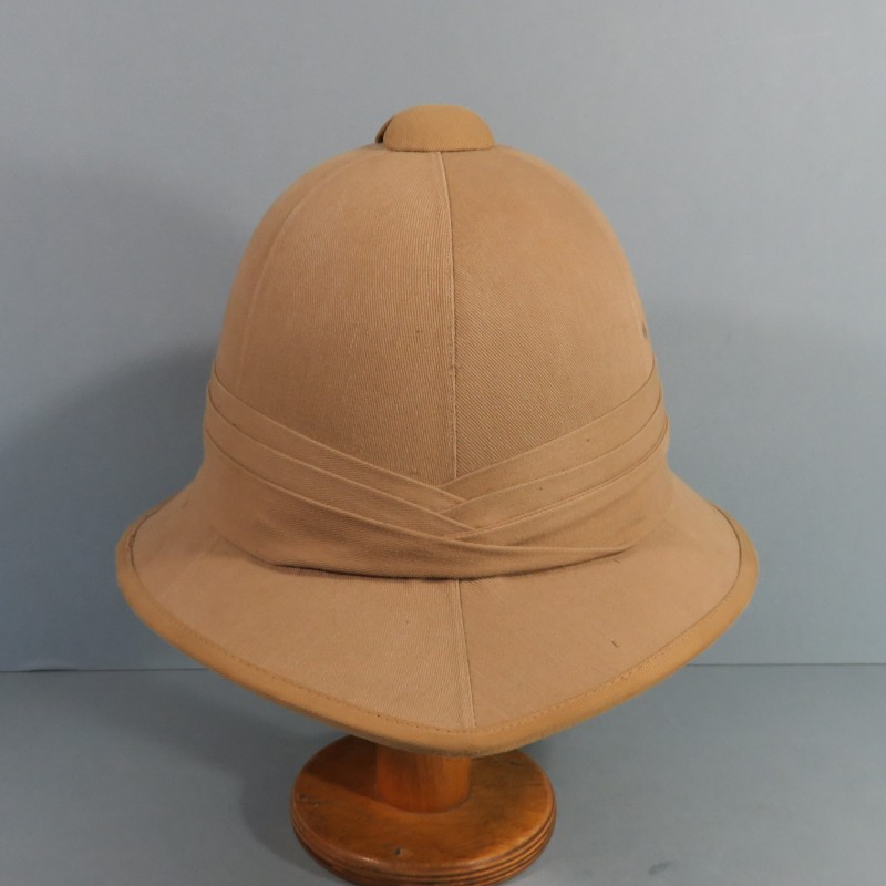 CASQUE ANGLAIS TROPICAL MODELE DE TYPE WOOSLEY ETAT QUASI NEUF DE STOCK BEAU MARQUAGE DATE 1942 BRITISH HELMET WW2