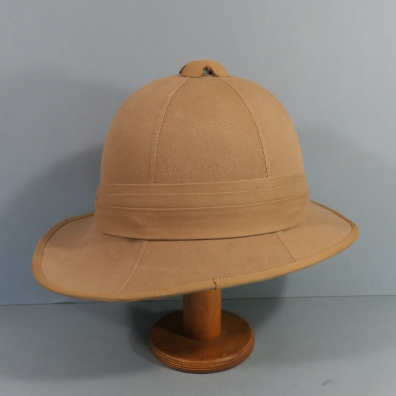 CASQUE ANGLAIS TROPICAL MODELE DE TYPE WOOSLEY ETAT QUASI NEUF DE STOCK BEAU MARQUAGE DATE 1942 BRITISH HELMET WW2