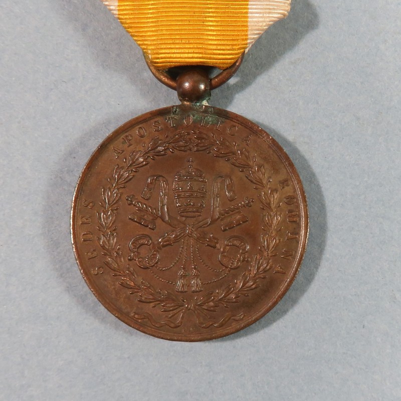 FRANCE MEDAILLE DU SIEGE DE ROME 1849 DEFENSEURS DE ROME NAPOLEON III PRINCE PRESIDENT MODELE AVEC ATTACHE A BOULE