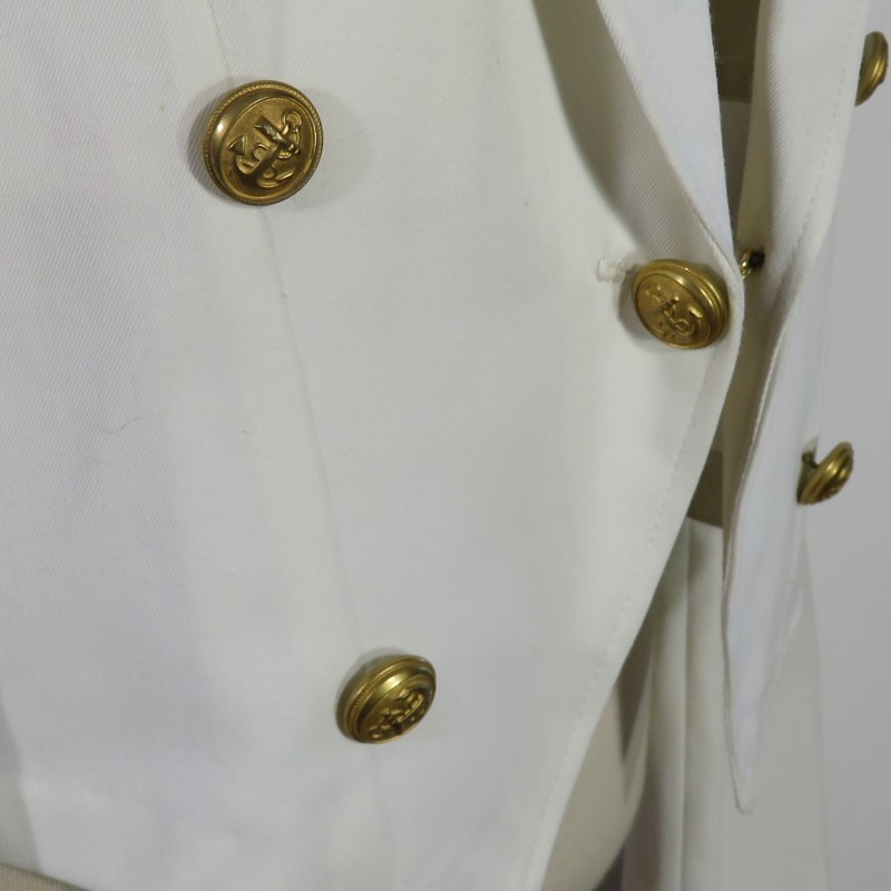 UNIFORME SPENCER ET PANTALON BLANC DE GALA D'OFFICIER CAPITAINE DE VAISSEAU COMMANDANT DE LA MARINE NATIONALE